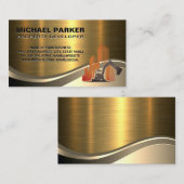 Logo des Objektentwicklers | Baufahrzeug Visitenkarte (Vorne/Hinten)