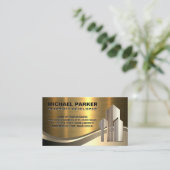 Logo des Objektentwicklers | Kommerzielle Gebäude Visitenkarte (Stehend Vorderseite)