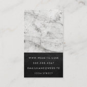 Logo des Objektentwicklers | Marmor | Leder Visitenkarte (Rückseite)