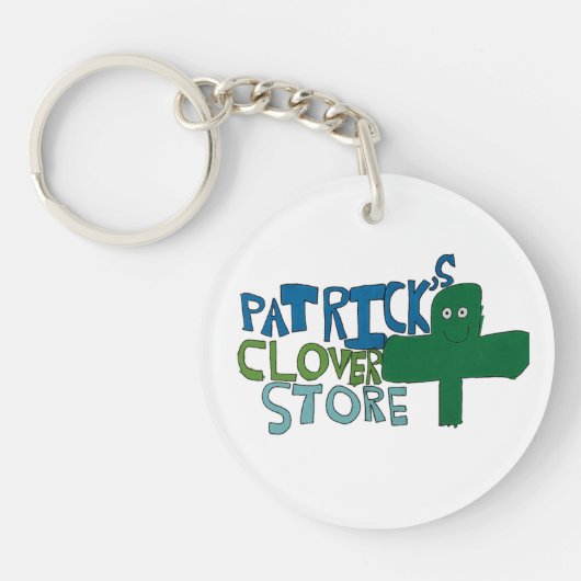 Logo des Patrick's Clover Store Schlüsselanhänger (Vorderseite)