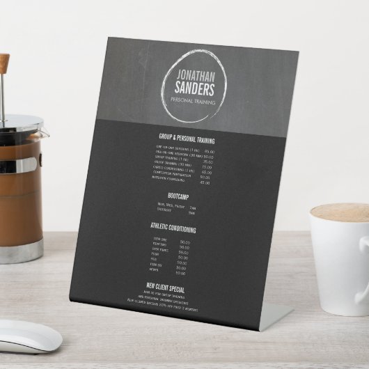 Logo des Personal Trainer Sketch Sockelschild (In SItu)