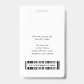 Logo des personalisierten medizinischen Zentrums M Ausweis (Rückseite)