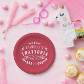 Logo des Personalisierten Restaurants der italieni Pappteller (Party)