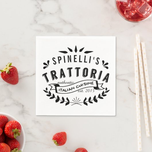 Logo des Personalisierten Restaurants der italieni Serviette (Beispiel)