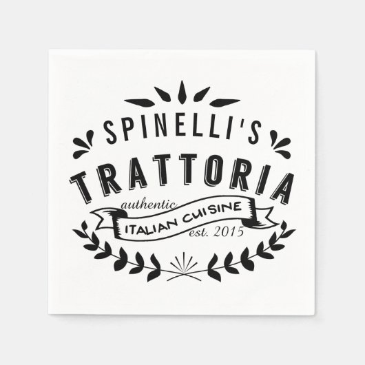 Logo des Personalisierten Restaurants der italieni Serviette (Vorderseite)