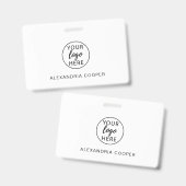 Logo des personalisierten Unternehmens für Mitarbe Ausweis (Vorder- & Rückseite)