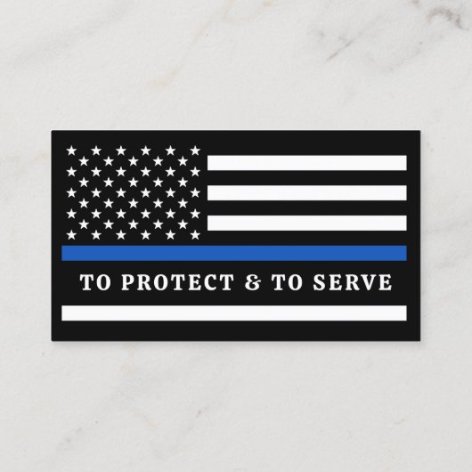 Logo des Polizeibeamten für die Rechtsdurchsetzung Visitenkarte (Rückseite)