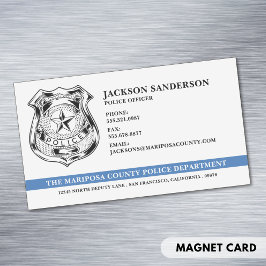 Logo des Polizeichefs der Abteilung Rechtsdurchset Magnetische Visitenkarte