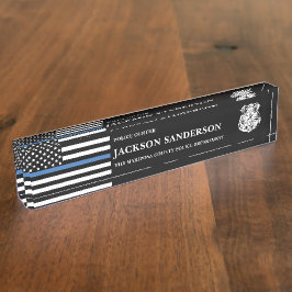 Logo des Polizeichefs der Abteilung Rechtsdurchset Namensplakette