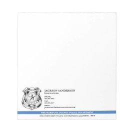 Logo des Polizeichefs der Abteilung Rechtsdurchset Notizblock