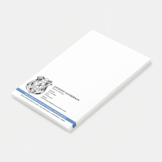 Logo des Polizeichefs der Abteilung Rechtsdurchset Post-it Klebezettel (angewinkelt)