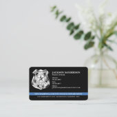 Logo des Polizeichefs der Abteilung Rechtsdurchset Visitenkarte (Stehend Vorderseite)