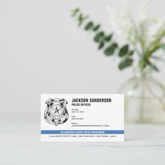 Logo des Polizeichefs der Abteilung Rechtsdurchset Visitenkarte (Stehend Vorderseite)