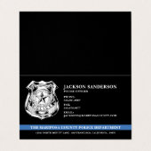 Logo des Polizeichefs der Abteilung Rechtsdurchset Visitenkarten (Außenseite Aufgefaltet)