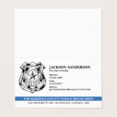 Logo des Polizeichefs der Abteilung Rechtsdurchset Visitenkarten (Außenseite Aufgefaltet)