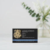 Logo des Polizeidienstes Rechtsdurchsetzung QR-Cod Visitenkarte (Stehend Vorderseite)