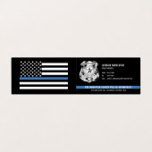 Logo des Polizeipräsidiums mit dünner blauer Linie Visitenkarten (Außenseite Aufgefaltet)
