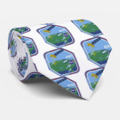 Logo des Programms Landsat 7 Krawatte (Gerollt)