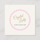 Logo des Quarz Crystal Juwelier Designers Quadratische Visitenkarte (Vorderseite)