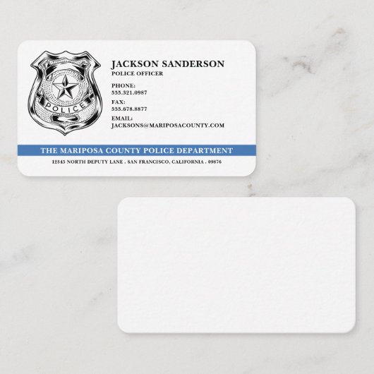 Logo des Referenten für Rechtsdurchsetzung der Pol Visitenkarte (Vorne/Hinten)