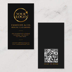 Logo des Reinigungsdienstes QR-Code Visitenkarte