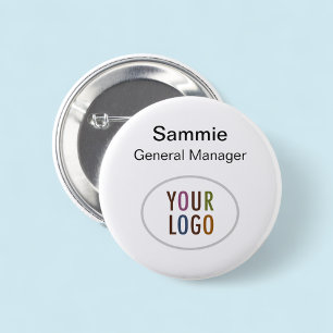 Logo des Round Button Employee Name Tag Button Com
