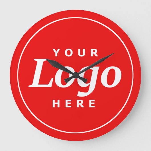 Logo des Round Company Large Clock Große Wanduhr (Vorderseite)
