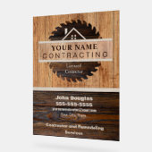 Logo des Rustic Wood Tone Contractor Acrylschild (Winkel)