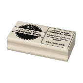 Logo des Rustic Wood Tone Contractor Gummistempel (Stempel)
