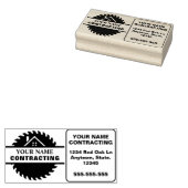 Logo des Rustic Wood Tone Contractor Gummistempel (Stempel)