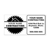 Logo des Rustic Wood Tone Contractor Gummistempel (Prägung)