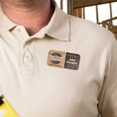 Logo des Rustic Wood Tone Contractor Namensschild