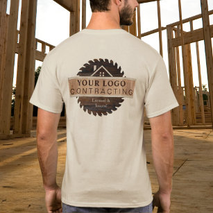 Logo des Rustic Wood Tone Contractor T-Shirt