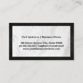 Logo des Silverware-Restaurants | Marmor | Ziegel Visitenkarte (Rückseite)