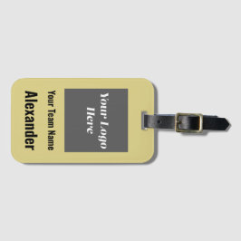 Logo des speziell für den Sport bestimmten Teams u Gepäckanhänger