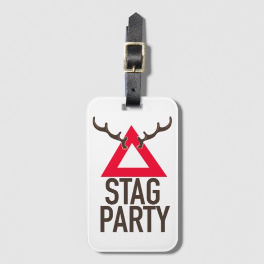 Logo des Stag Party Gepäckanhänger (Vorderseite Vertikal)