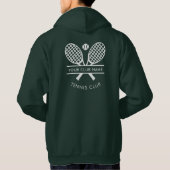 Logo des Tennis Club Coach Name Team Hoodie (Rückseite)