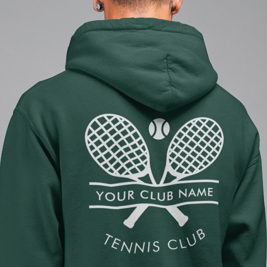 Logo des Tennis Club Coach Name Team Hoodie
