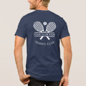 Logo des Tennis Club Coach Name Team Tri-Blend Shirt (Rückseite)