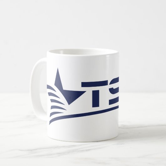 Logo des Texas State Technical College Kaffeetasse (Vorderseite Links)
