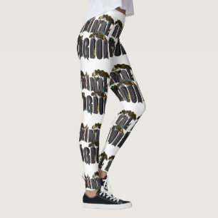 Logo des Tierreichs mit Tieren, weiß Leggings