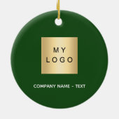 Logo des Unternehmens Emerald Green Keramik Ornament (Hinten)