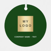 Logo des Unternehmens Emerald Green Ornament Aus Metall (Vorderseite)