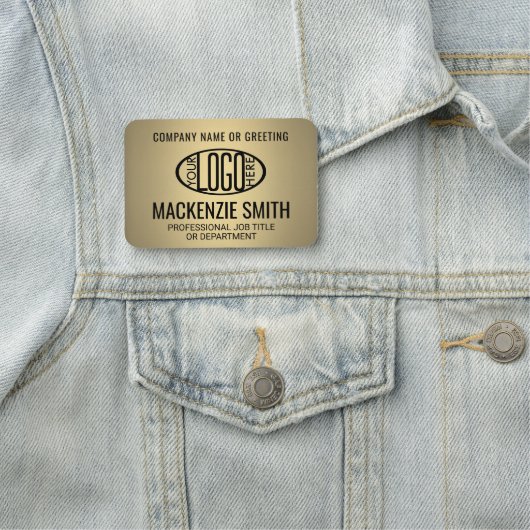 Logo des Unternehmens - Farbdruckkunststoffmitarbe Namensschild (Beispiel)