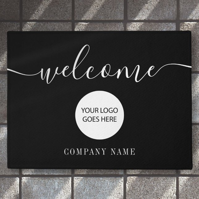 Logo des Unternehmens Fußmatte (Business Company Logo Welcome Doormat)