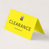 Logo des Unternehmens Gelbe Abklingzeit Visitenkarten (Rückseite)