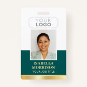 Logo des Unternehmens mit Namen des Mitarbeiters G Ausweis (Vorderseite)