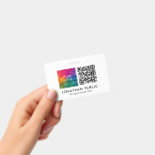Logo des Unternehmens Mitarbeiter hier QR-Codename Ausweis (Handheld)