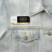 Logo des Unternehmens "Mitarbeiter-ID" Black Gold  Namensschild (Beispiel)