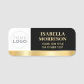 Logo des Unternehmens "Mitarbeiter-ID" Black Gold  Namensschild (Vorderseite)